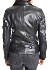 Women Genuine Leather Blazer Coat WB 28 SkinOutfit